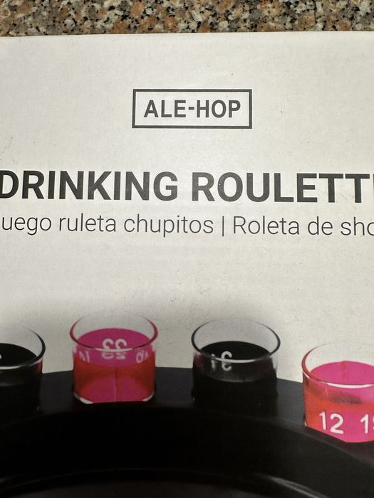 Roleta de copos shot Novo