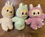 Labubu 3 шт :білий, зелений, рожевий