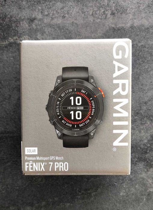 Smartwatch GPS Garmin fenix 7 Pro Solar Popielato-czarny 47mm