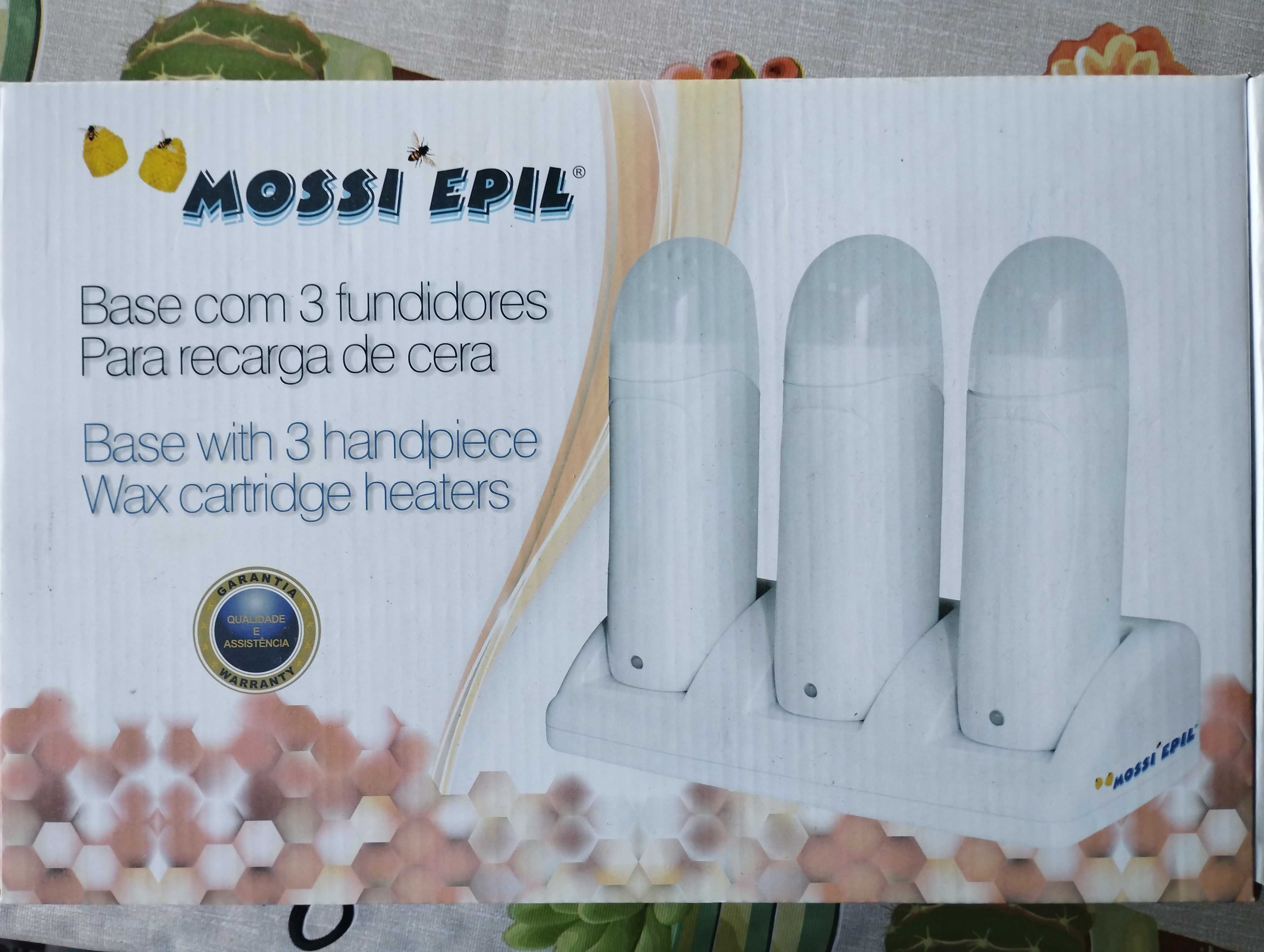 Base com 3 fundidores de cera