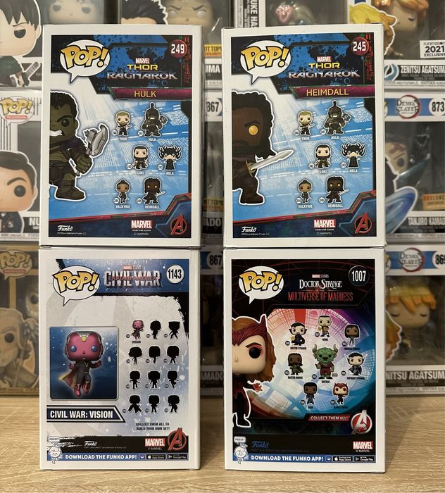 Funko Pop Фанко Поп Халк Вижн Хеймдалл Марвел Marvel