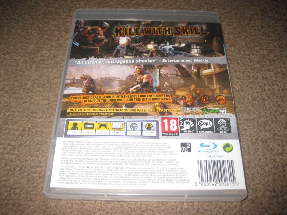 Jogo "Bulletstorm" para PS3/Completo!