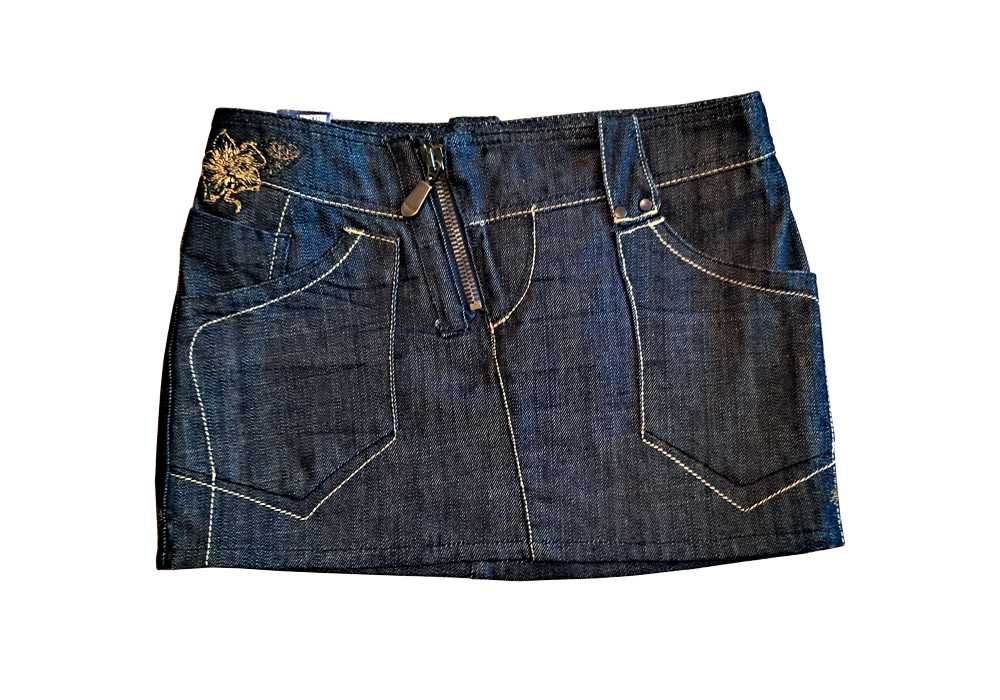 Спідниця YAZ-GATO джинсова з вишивкою  т.синя