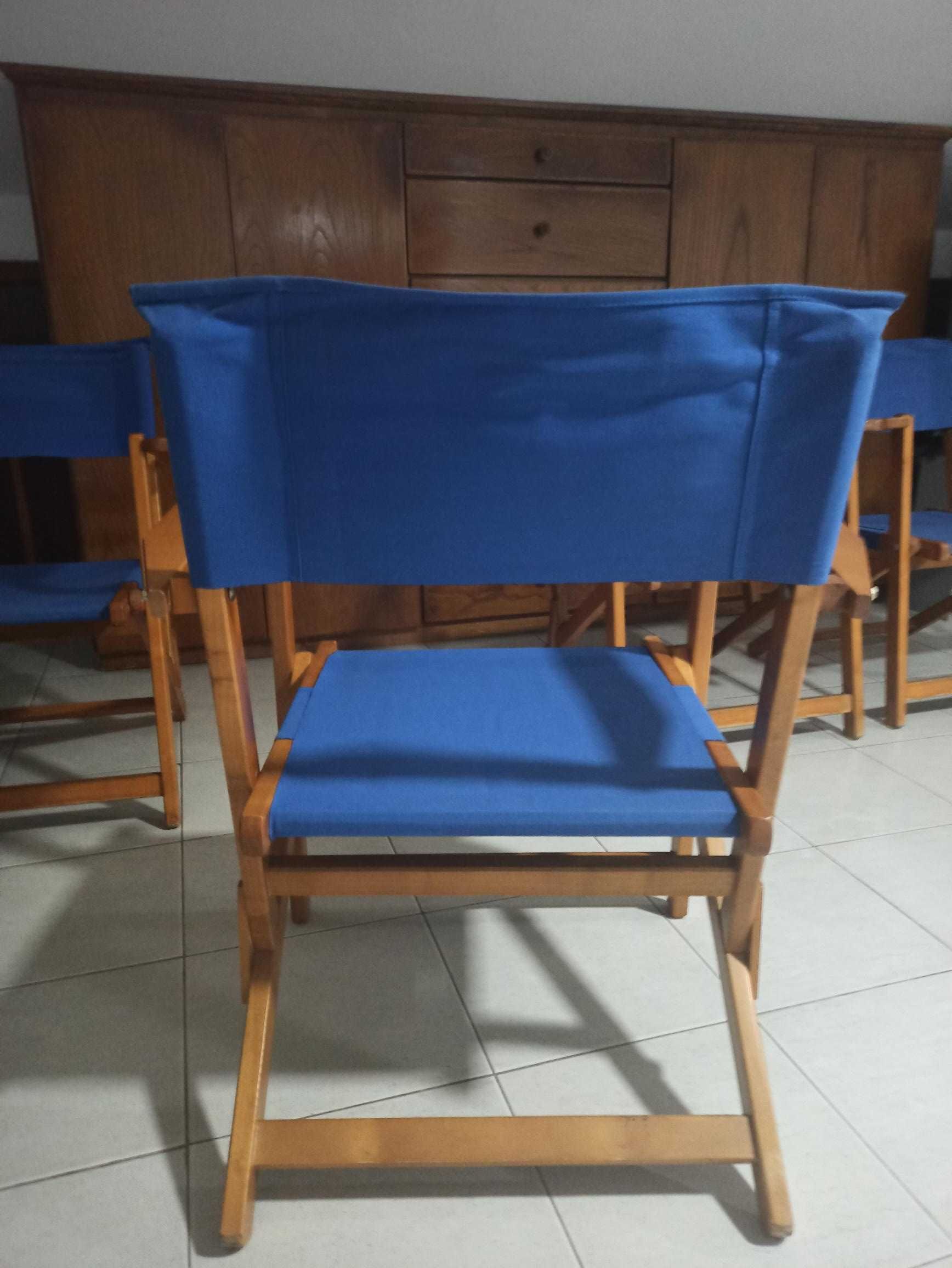 Quatro Cadeiras estilo realizador madeira