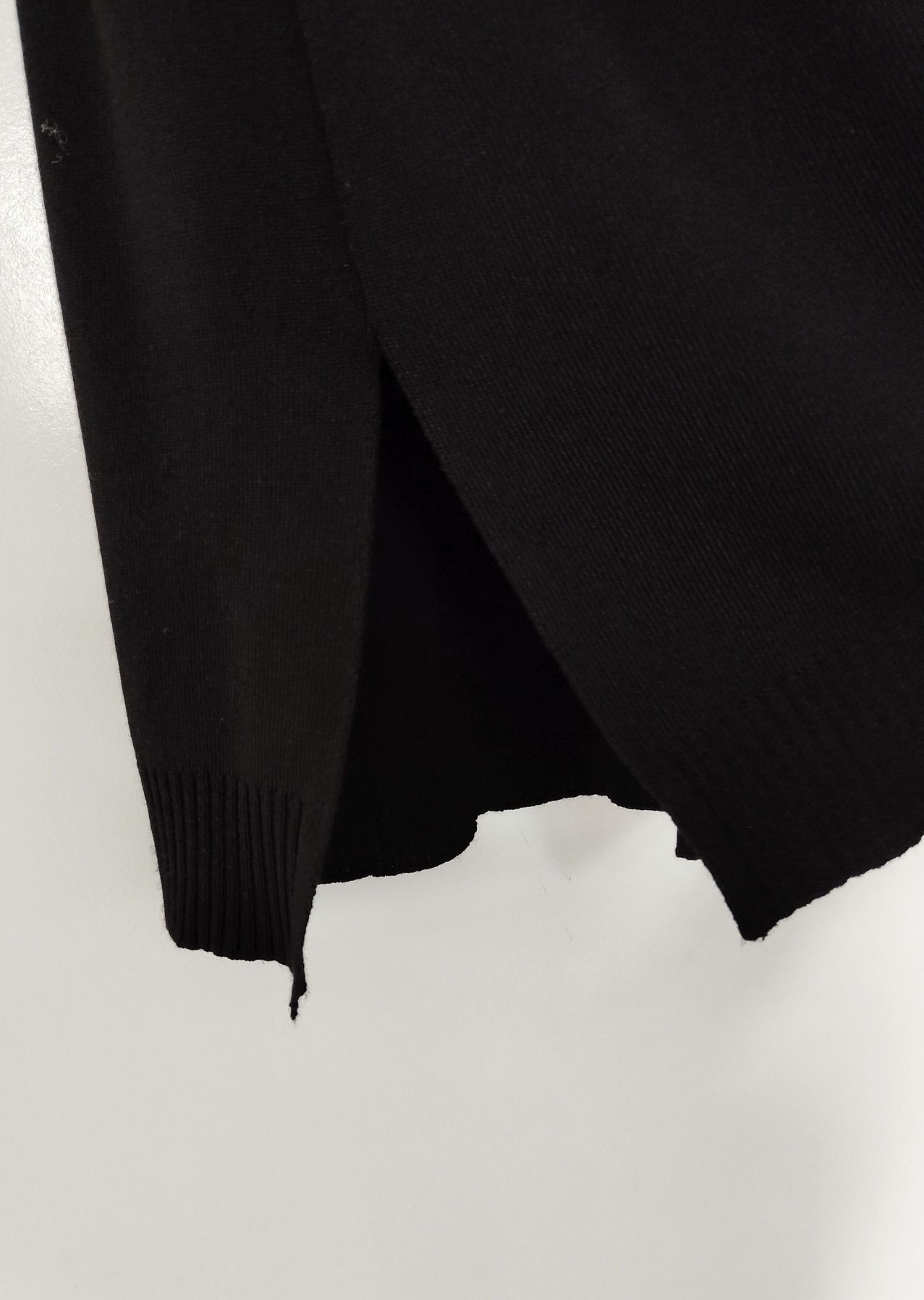 Kamizelka Massimo dutti 36 S czarna dzianinowa wiskozowa przedłużana