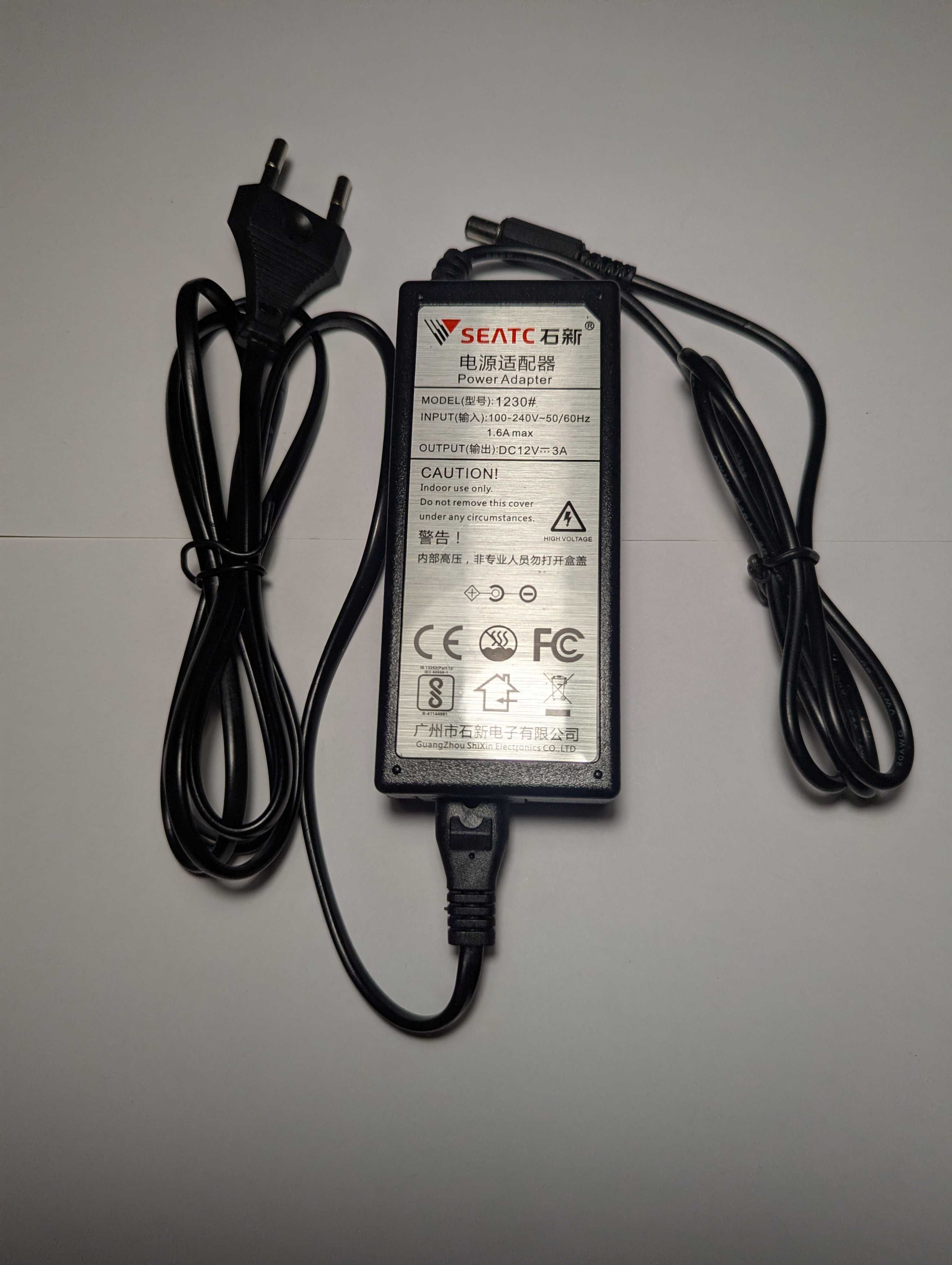 Блок питания живлення для мониторов XIAOMI 12V 3A 36W 5.5*2.5