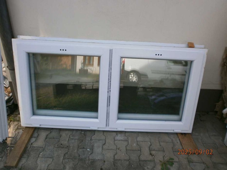 Okno PCV plastikowe białe /złoty dąb do domu , garażu Nowe