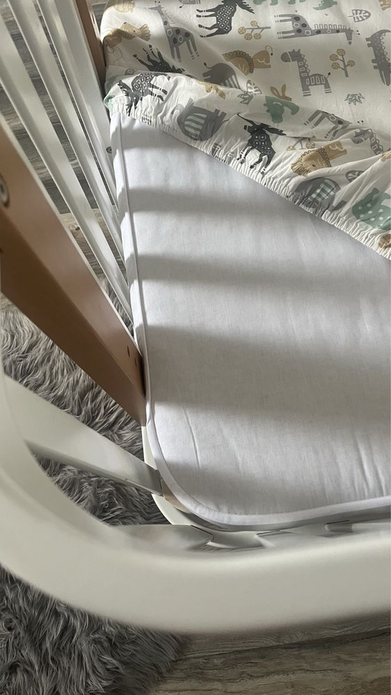 Ліжко дитяче Монако біле+бук (Monako)