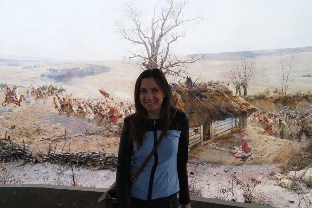 Niebieska marynarka z elementami z imitacji skóry