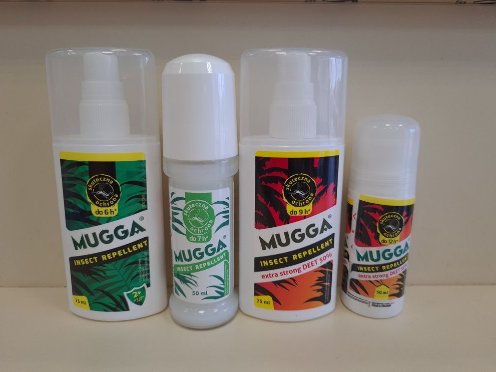 Mugga spray, roll-on na komary, kleszcze