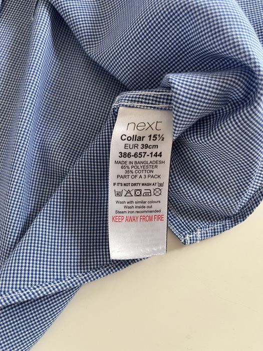 Next koszula męska w drobną kratę Slim Fit 39