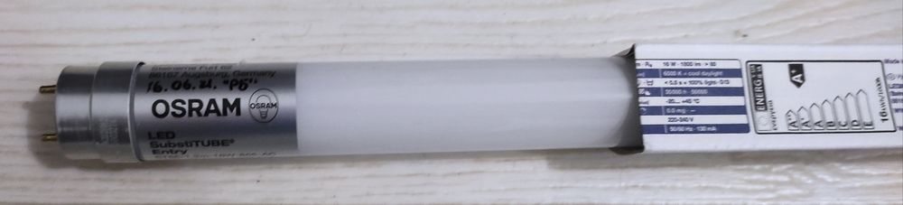 LED лампа Т8 Osram ST8E 1,2м 16W 1800Lm 6500K холодне біле 1 шт