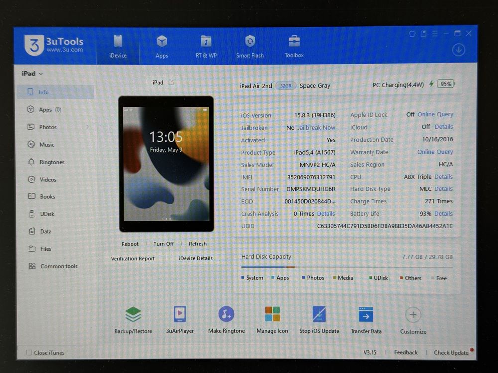 iPad Air 2 (A1567) 32GB - Cellular (LTE) - faktura VAT 23%