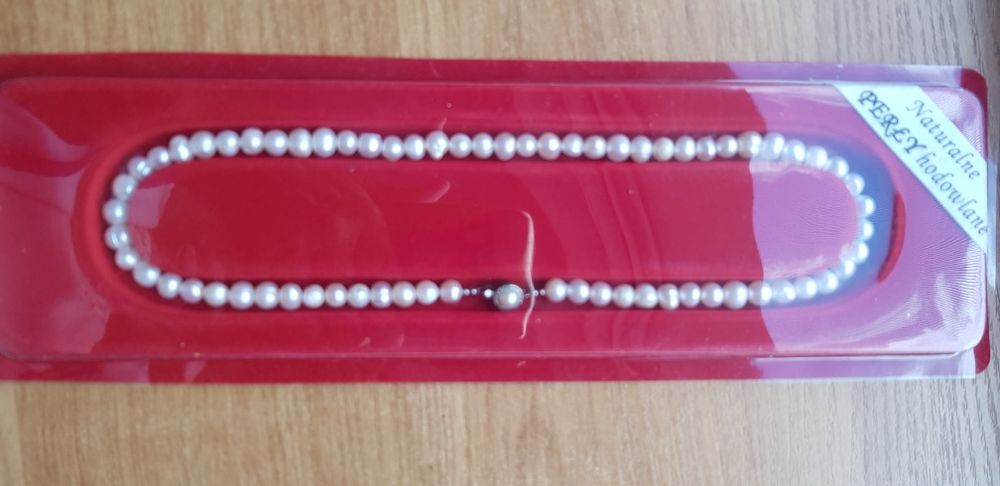 Naszyjnik perły naturalne hodowlane