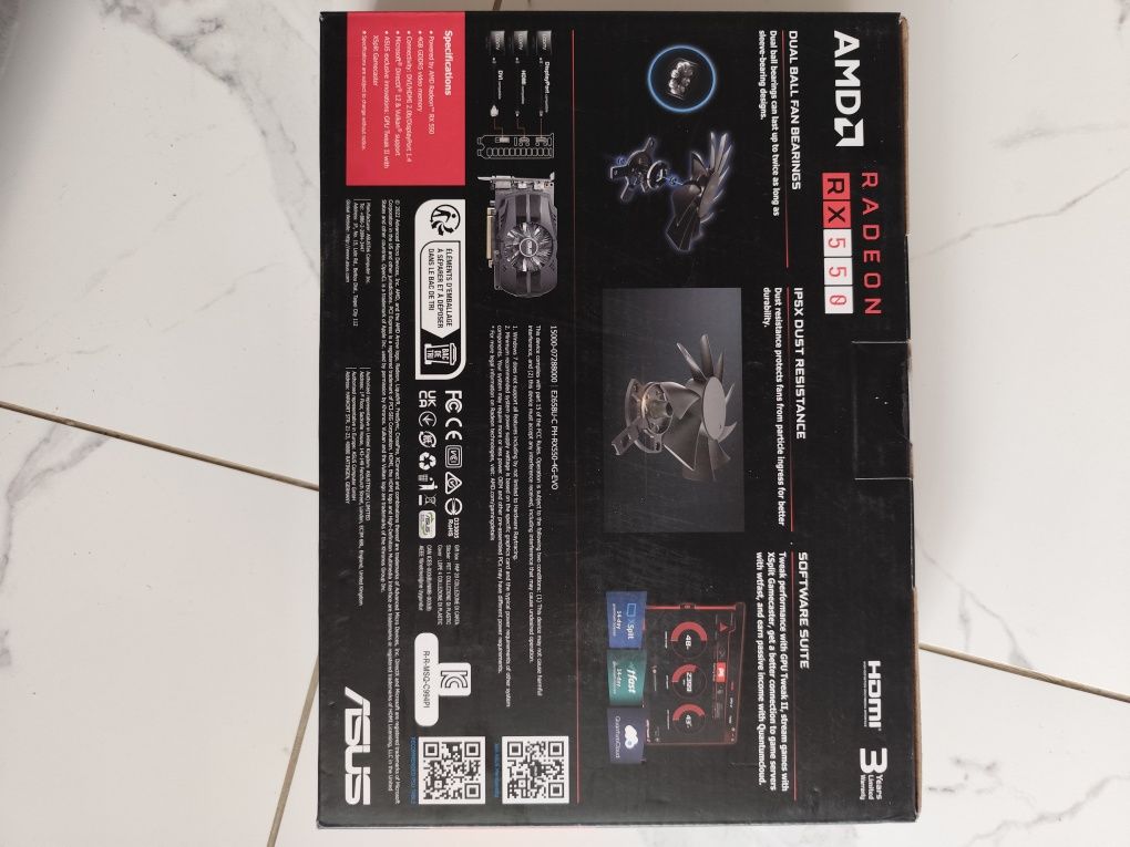 Відеокарта: RX-550, 4Gb, ASUS.