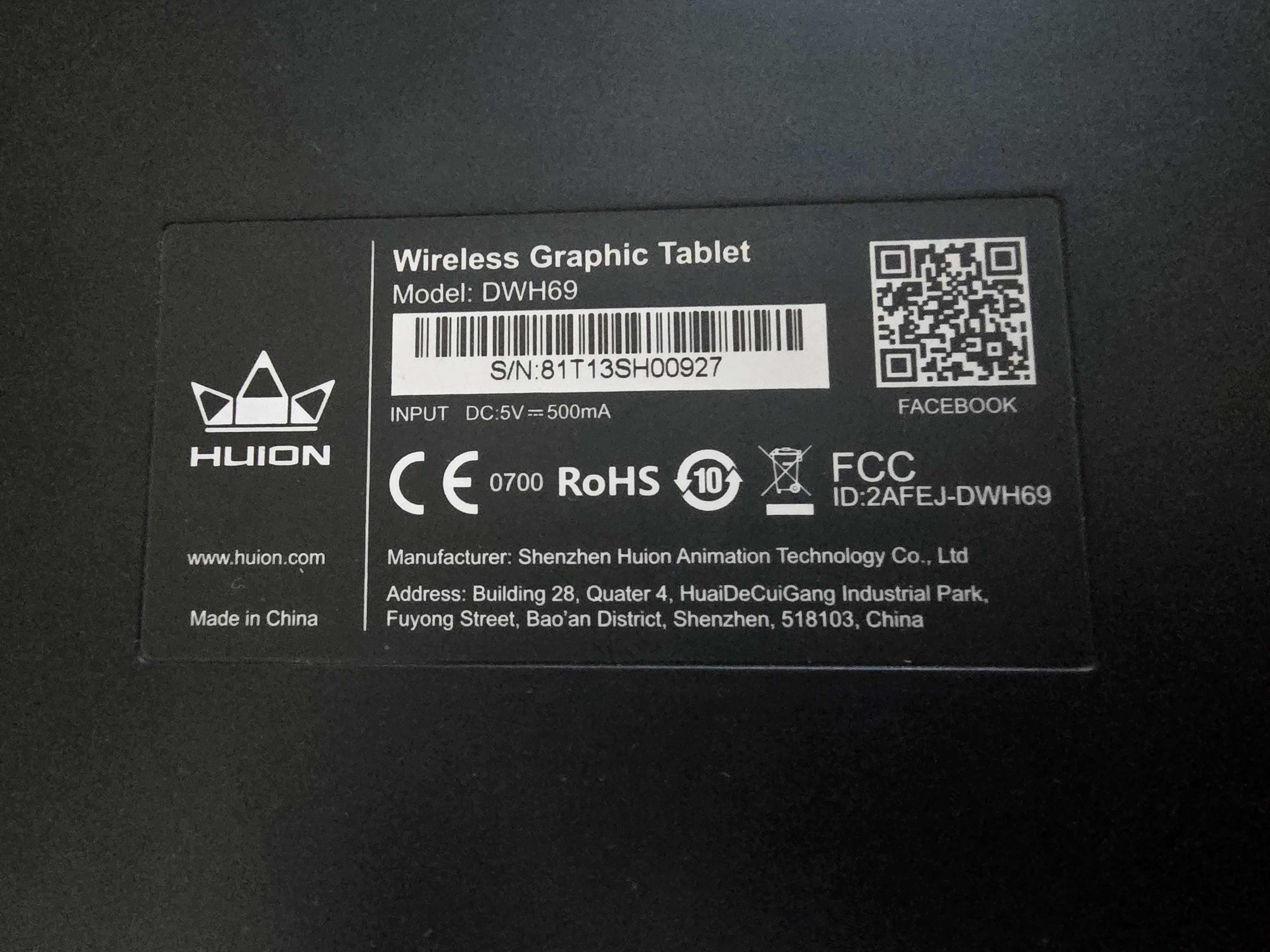 Huion DWH69 Wireless Графічний Планшет
