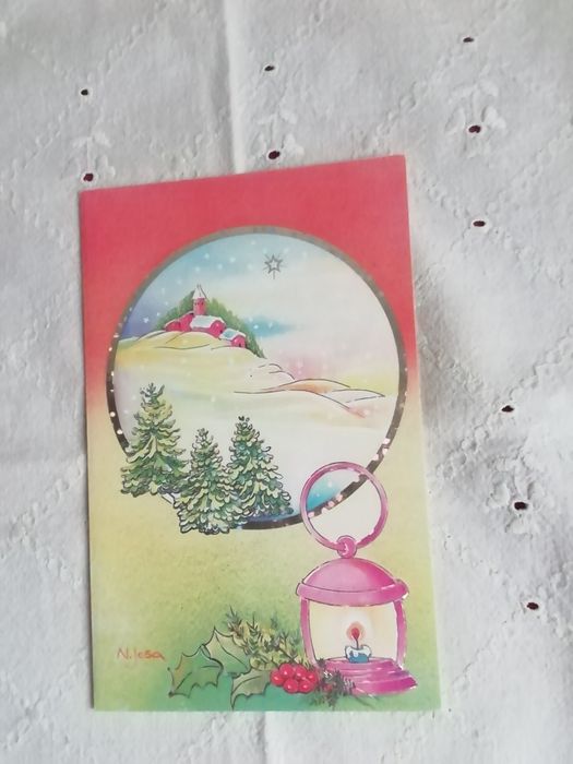 Mini postal de natal, espanhol