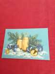 Postal pintado com a boca, para coleção