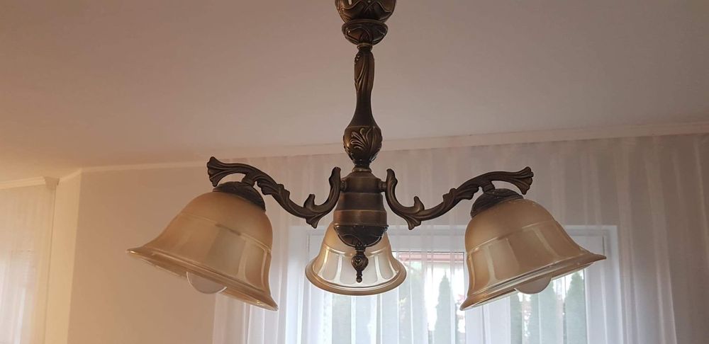Oświetlenie domowe zestaw 2 żyrandole i lampka