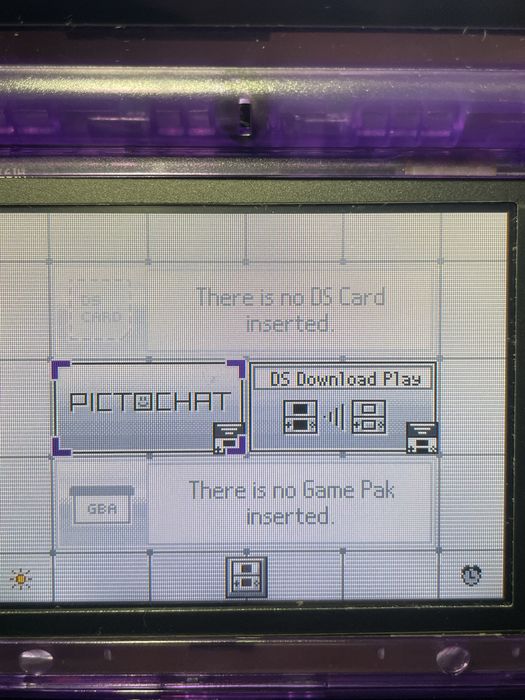 Nintendo ds lite przezroczysty fioletowy