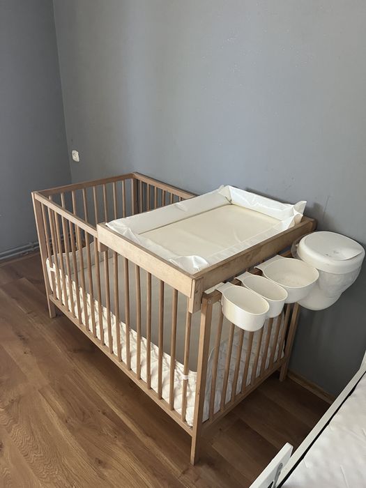 Zestaw lozeczko niemowlece przewijak i akcesoria do przewijania ikea