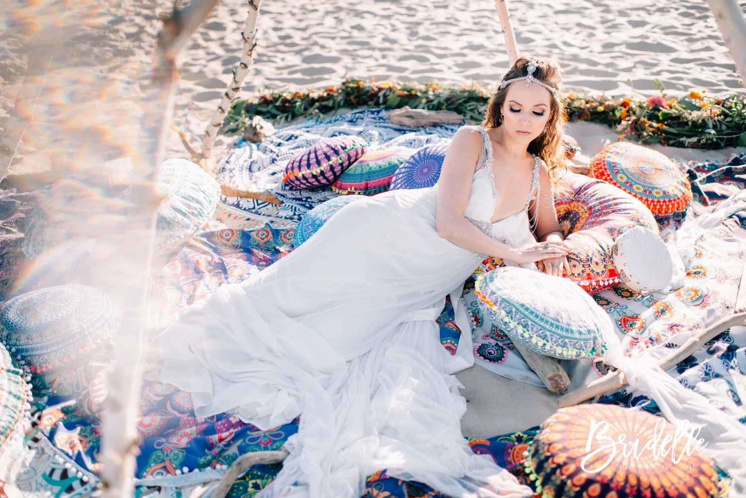 Poszewki na poduszki okrągłe boho wesele pokój dziecka taras