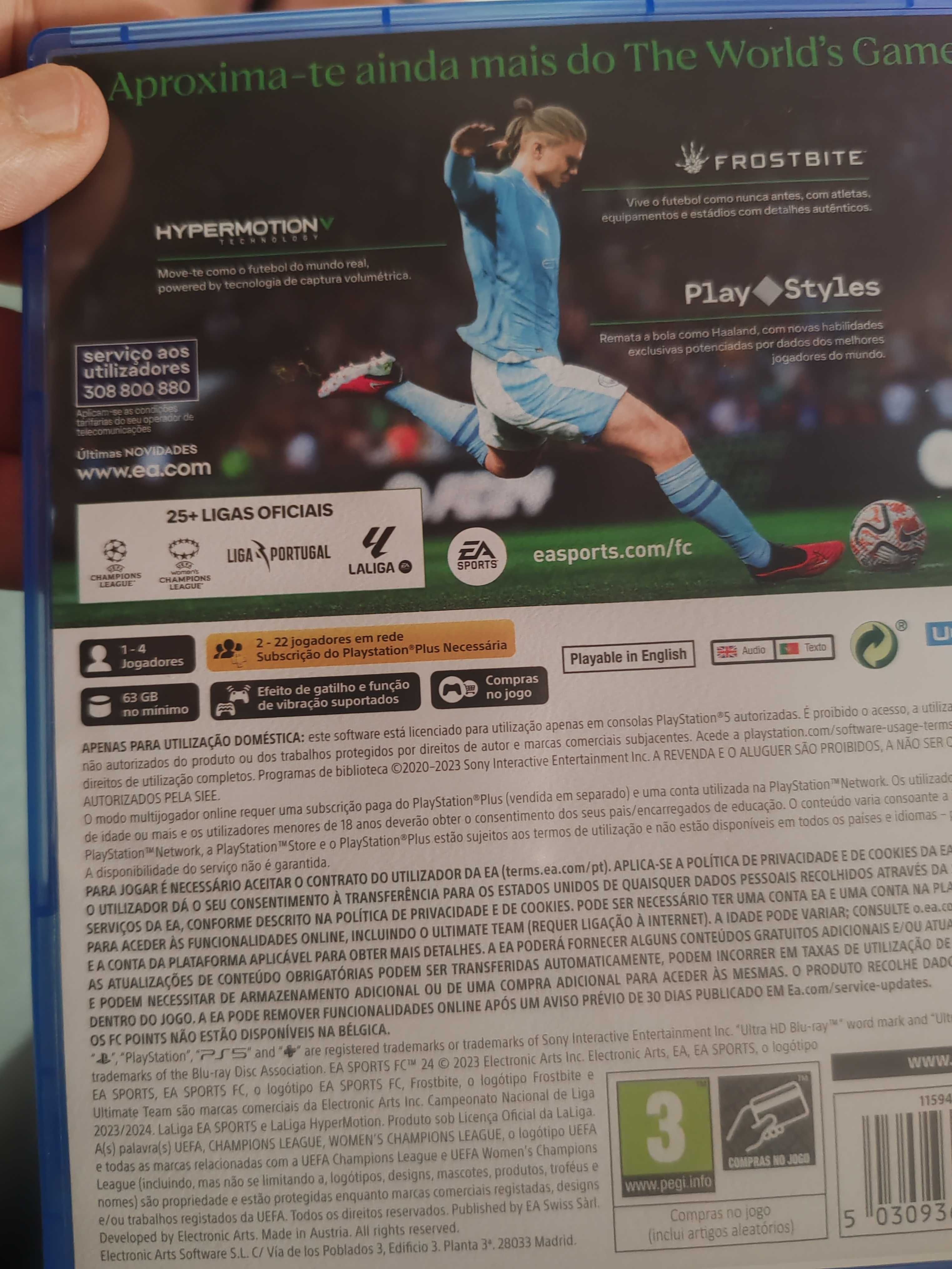 FC 24 ps5 usado, em bom estado