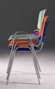 Cadeira fixa 4 pes multiusos costa e assento polipropileno empilhavel
