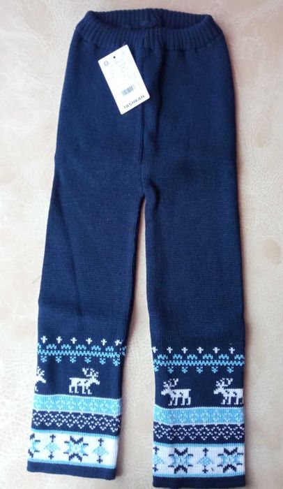 Теплые трикотажные штаны Олени 3 цвета 32 размер