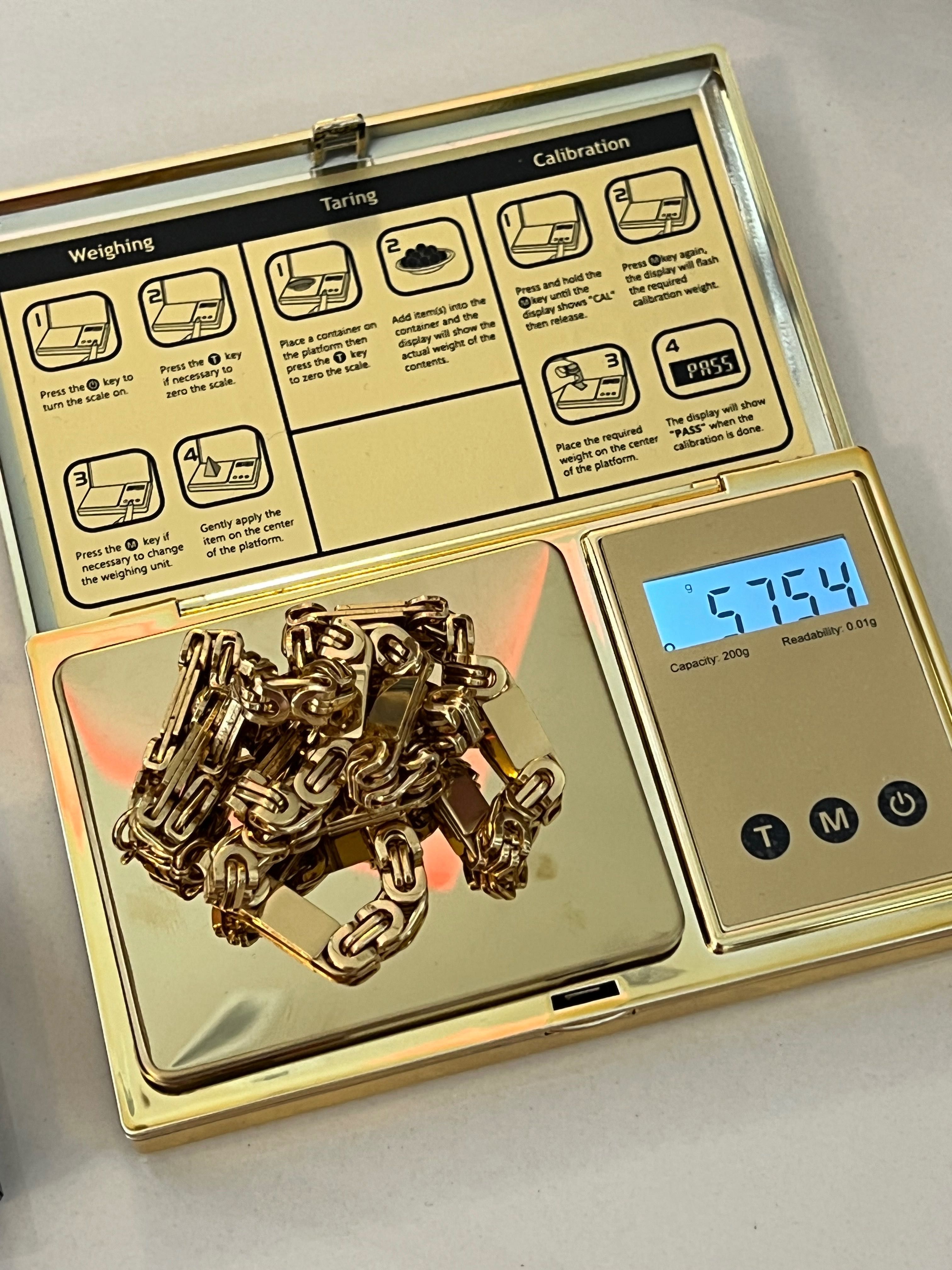 Złoty męski łańcuszek poozłacany NOWY