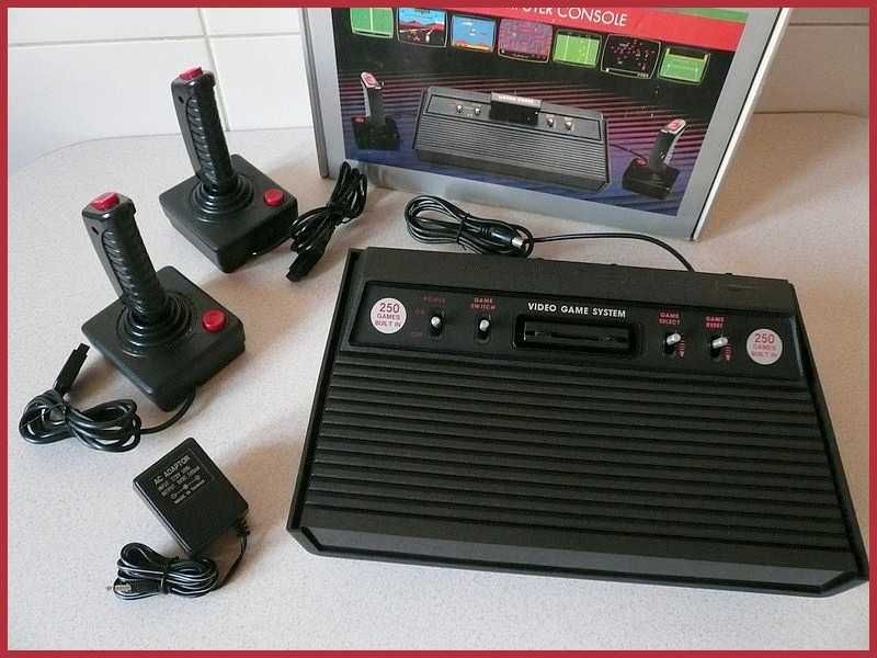 NOWA Konsola TV Game - Klon ATARI 2600, Wbudowane 250 Gier,.