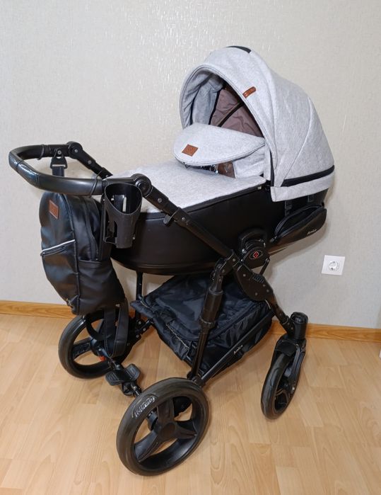 Продам коляску 2в1 angelina amica сірий колір люлька, прогулка