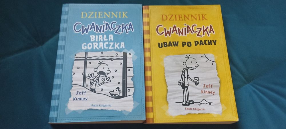 Książki z serii Dziennik Cwaniaczka - Biała gorączka i Ubaw po pachy