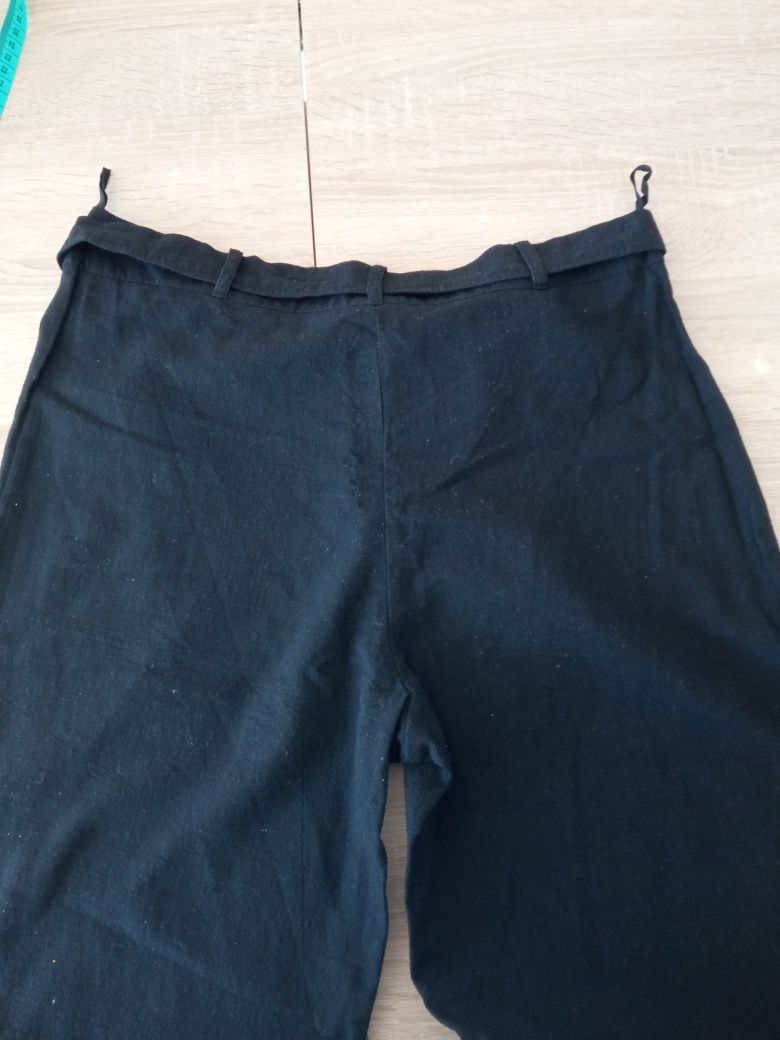 Czarne materiałowe spodnie bawełniane, rozmiar 42 L/XL