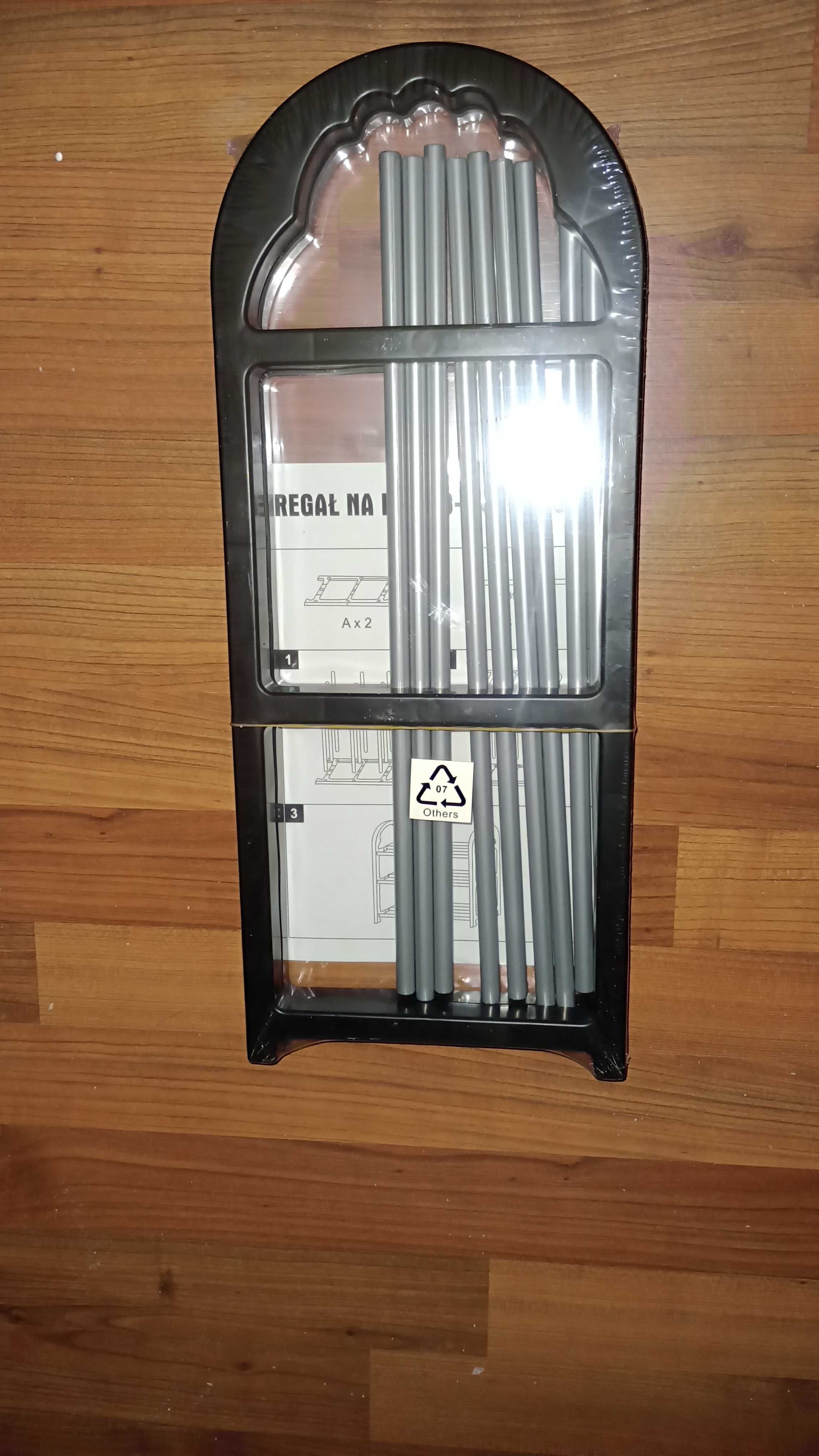 Regał Na Buty 3 Poziomy 40x19,2x46,5, stal / pp, 3 kg, NOWY Nieużywany