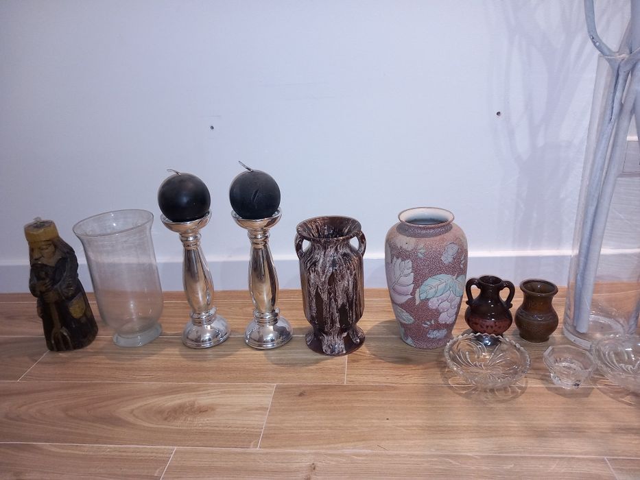 Wazonuy z PRL, swieczniki , krysztaly