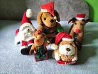 Zestaw zabawek maskotek grające świąteczne