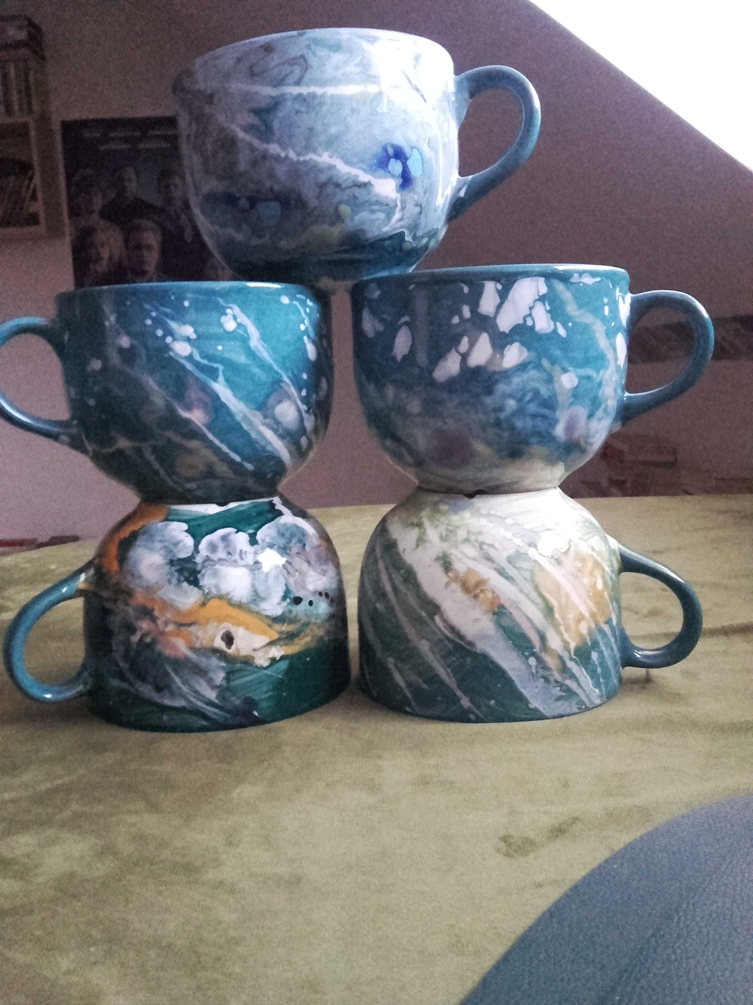Filiżanki do kawy, herbaty. Ręcznie wykonana kolorowa ceramika TeoNiki