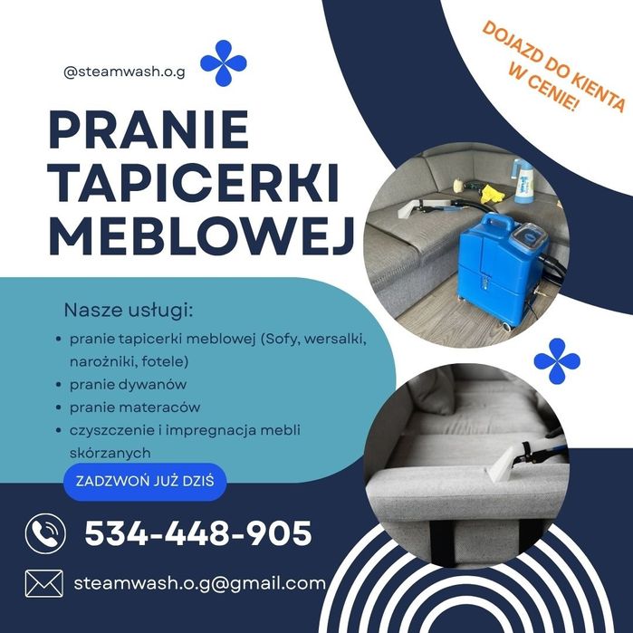 Pranie tapicerki meblowej i dywanów
