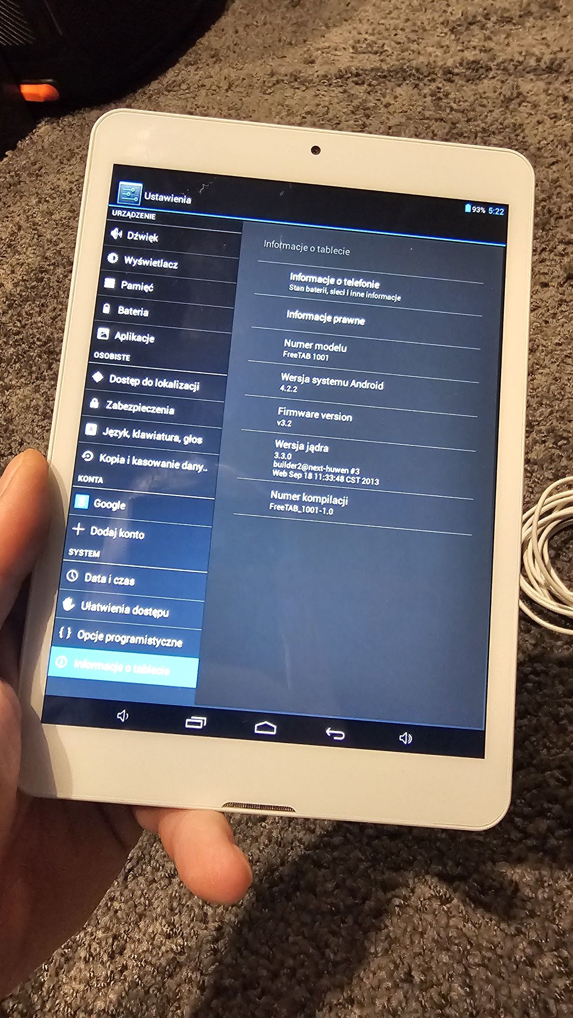 Tablet Modecon Freetab 1001 | Stan bardzo dobry