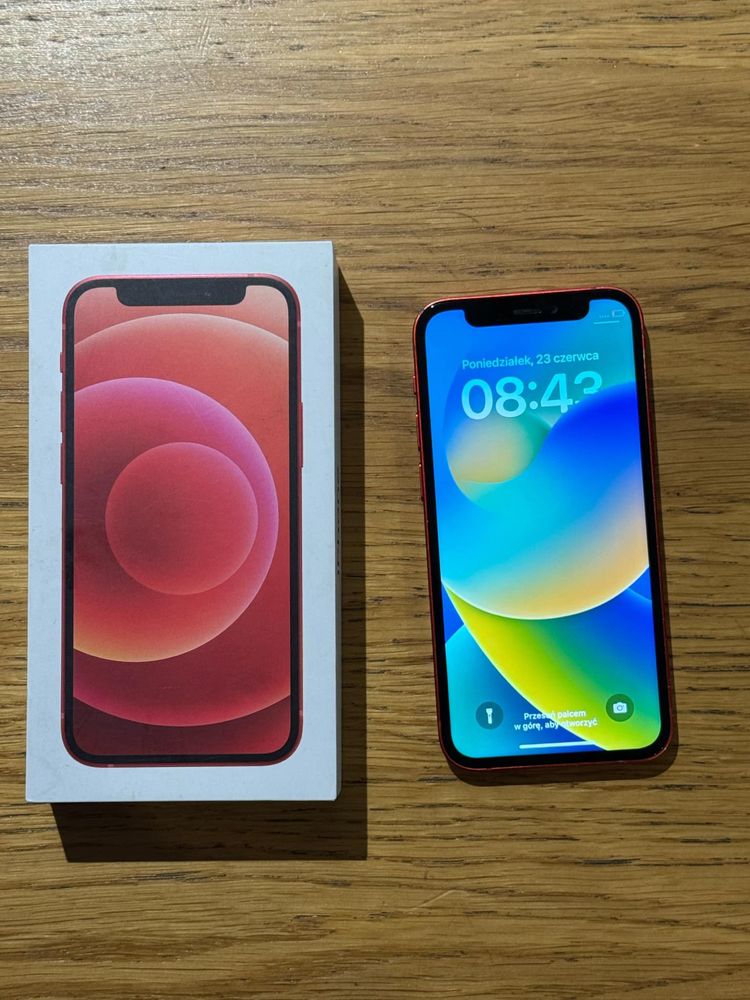 iPhone 12 64GB (PRODUCT)RED – Stan BDB + pudełko