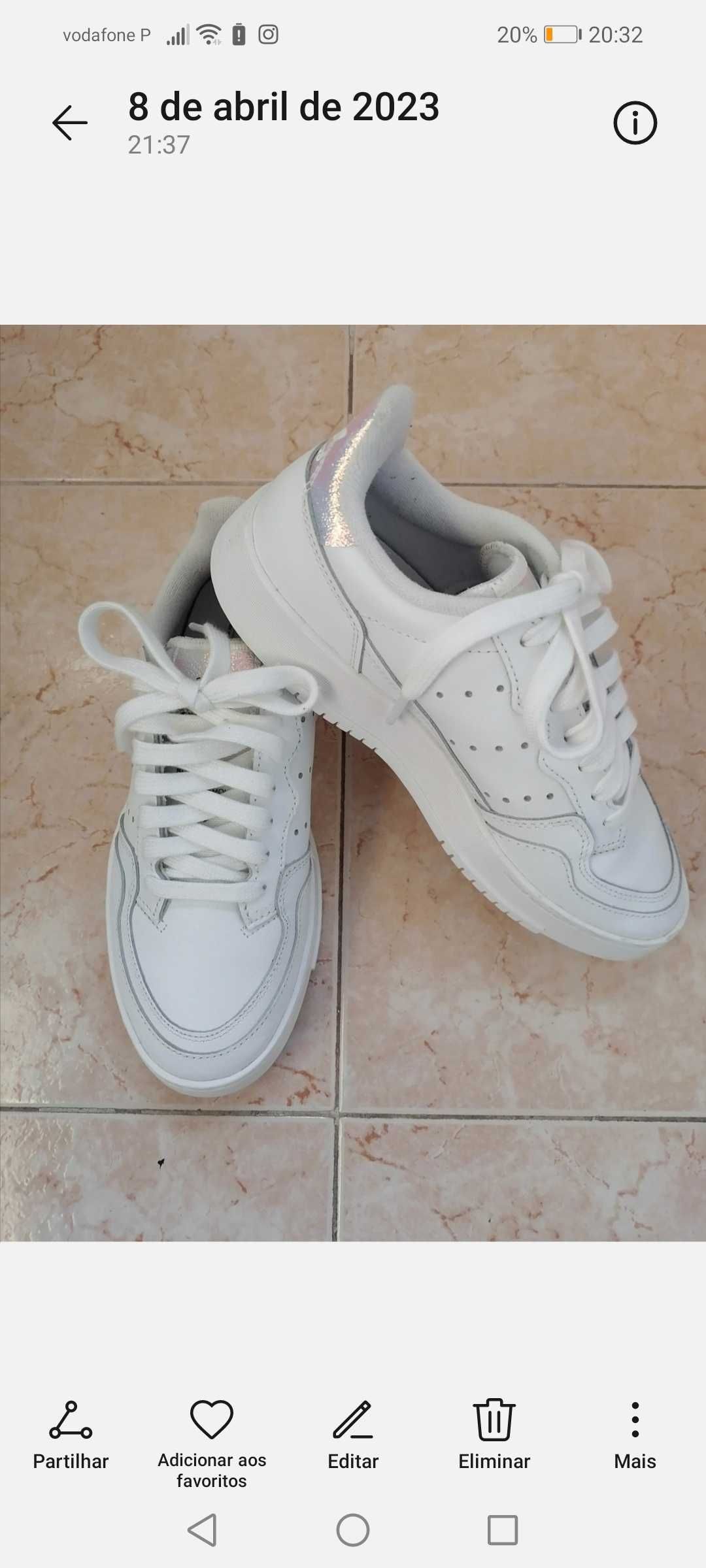 Ténis adidas branco n 37,5