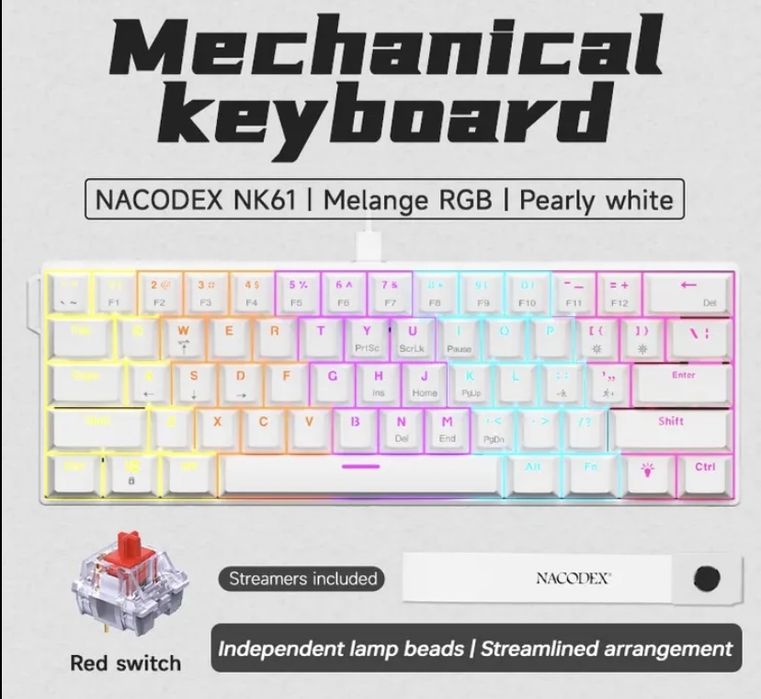 Клавіатура AJAZZ NK61 Провідна RGB Підсвітка