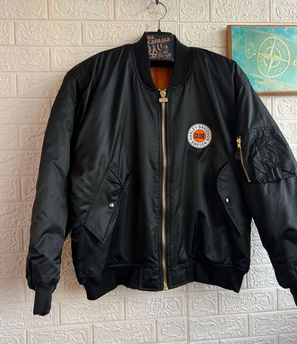 Бомбер MA-1 Flight Result вінтажний Harley Davidson флай широкий