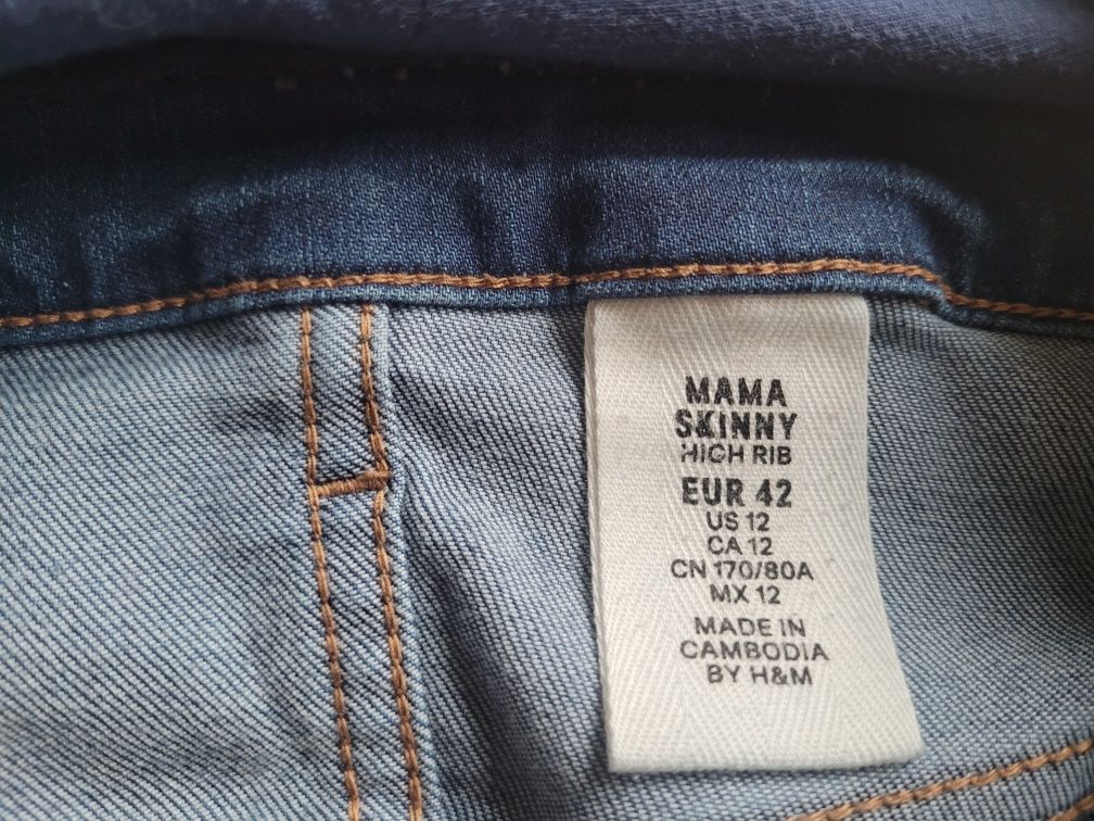 Spodnie jesnsy dżinsy ciążowe h&m mama