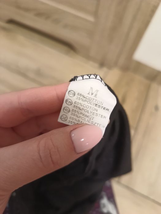 Damskie czarne spodnie rybaczki na gumkę M/38