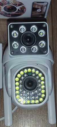 Подвійна поворотна wifi ptz ip-камера 8mp(4+4) для відеоспостереження