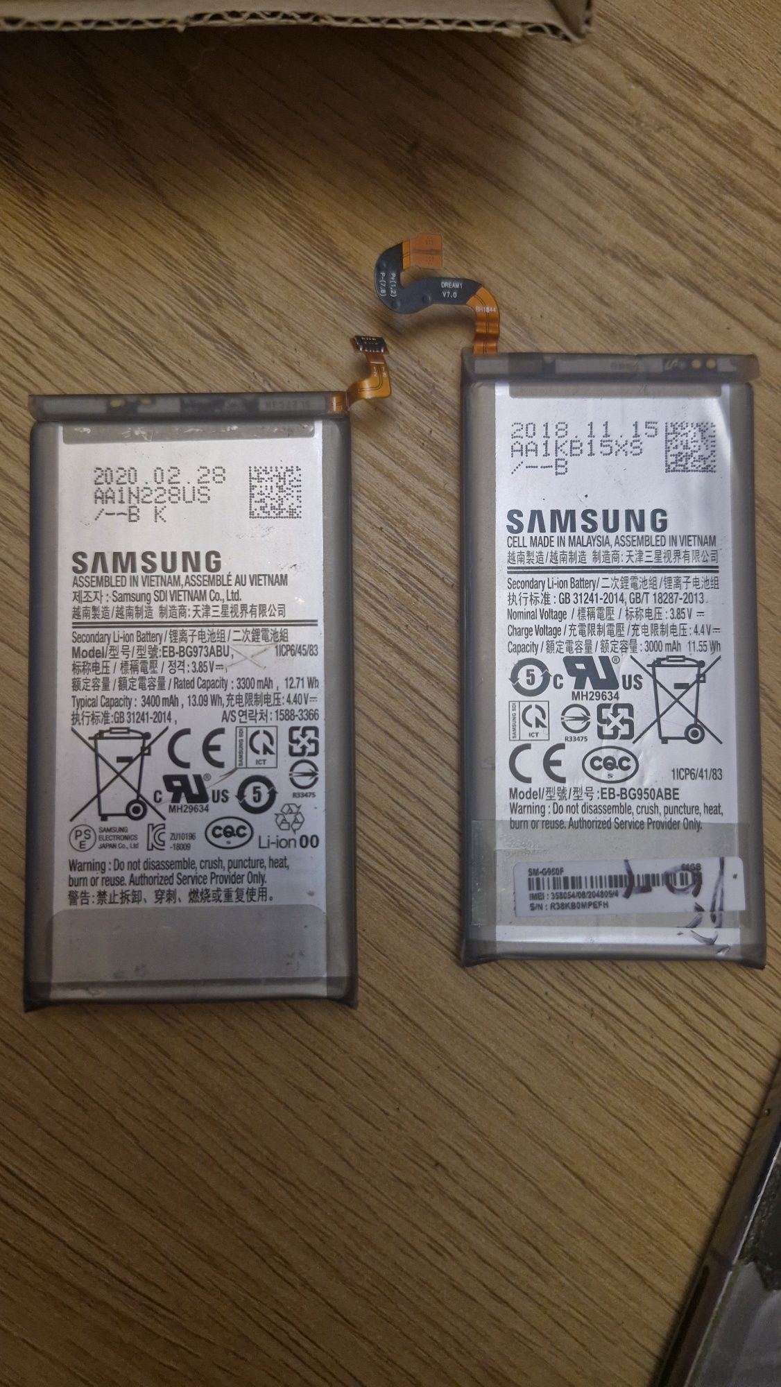 Продам батарею(акб) samsung s10,s8 б.у (Опт, Роздріб)