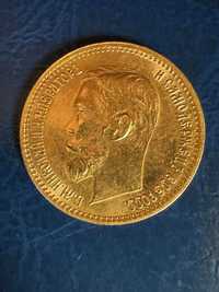 5 рублів 1902 золото 900 проба UNC