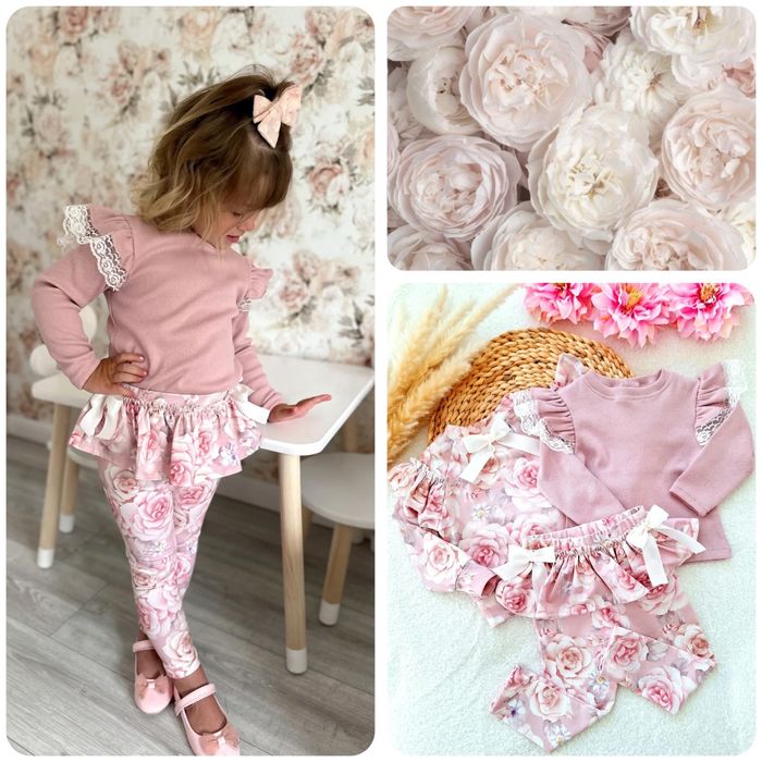Nowość Nikol Kids Fashion! Bluzeczka w prążek brudny róż z koronką 104